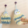 Hanging cartoon animal Chenille hand towels, Kanglewu children's household kitchen absorbent hand towels wholesale Specification image
